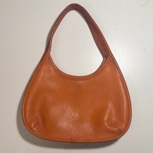 Vintage Coach Ergo Mini Satchel (model 9027) in Tangerine Orange Leather.